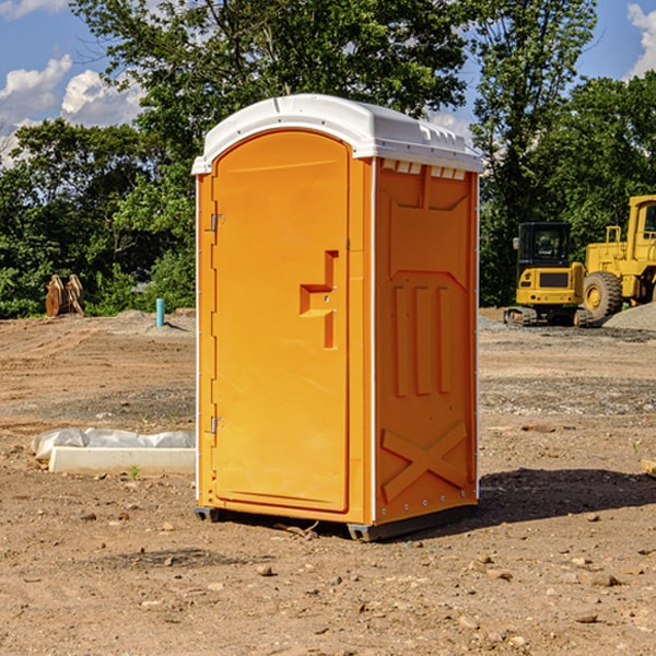 how often are the porta potties cleaned and serviced during a rental period in Pebble Ohio